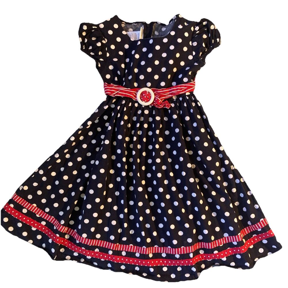 Girls size 6 Dress, Bonnie Jean, Red,white,blue, Patriotic, GUC